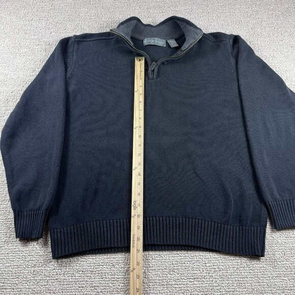 Oscar De Larenta 1/4 Zip Sweater Black Men’s Size Large - Picture 4 of 7